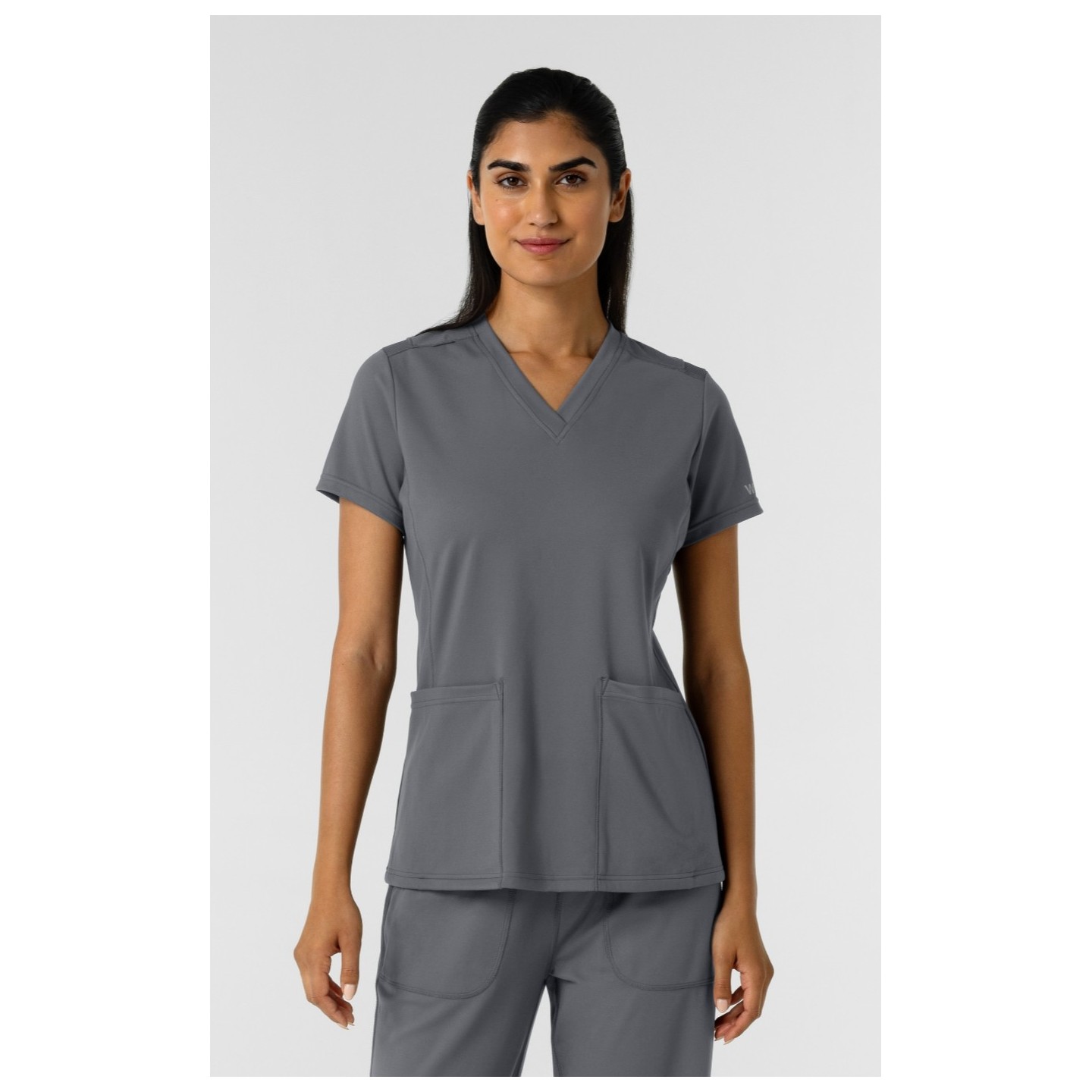 6559 Renew Knit Flex-n-Reach 2 Pocket V-Neck Top by WINK