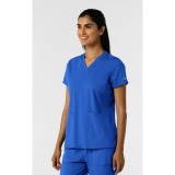 6559 Renew Knit Flex-n-Reach 2 Pocket V-Neck Top by WINK