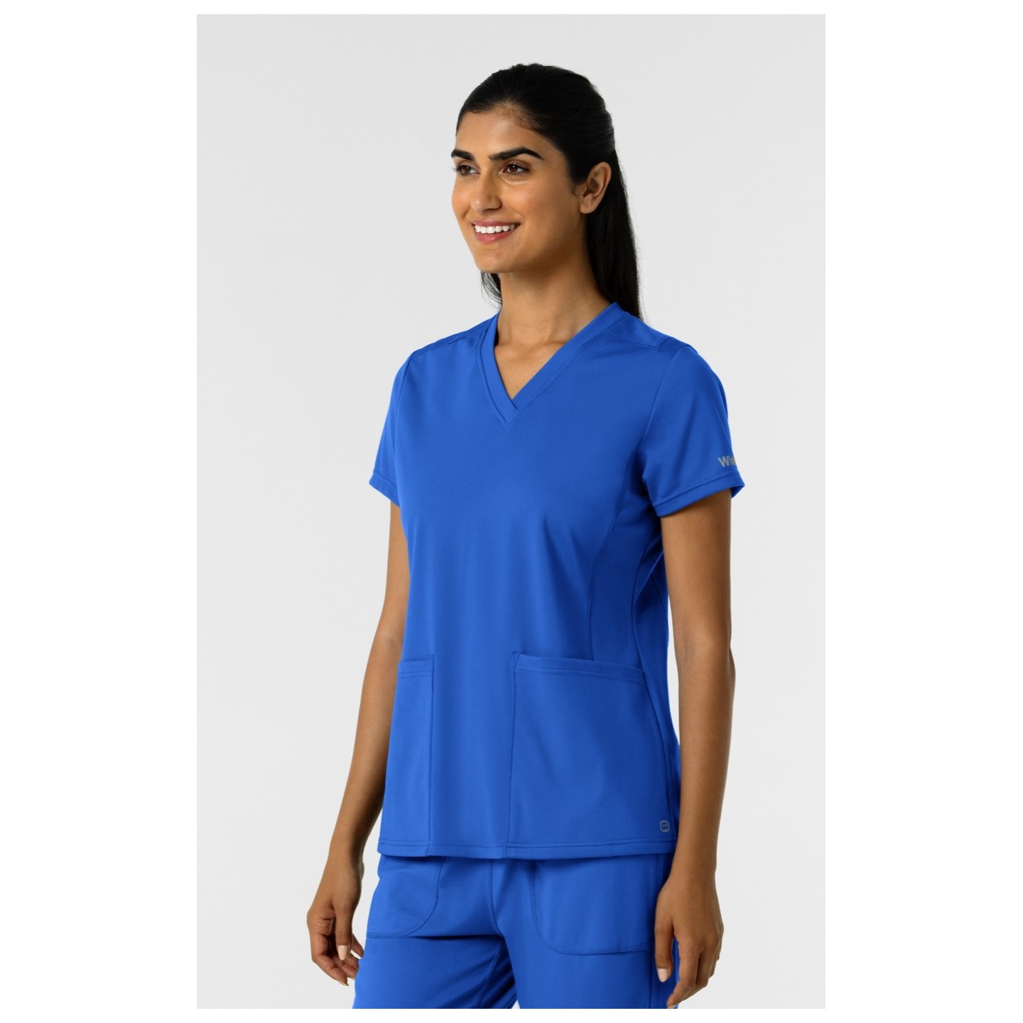 6559 Renew Knit Flex-n-Reach 2 Pocket V-Neck Top by WINK