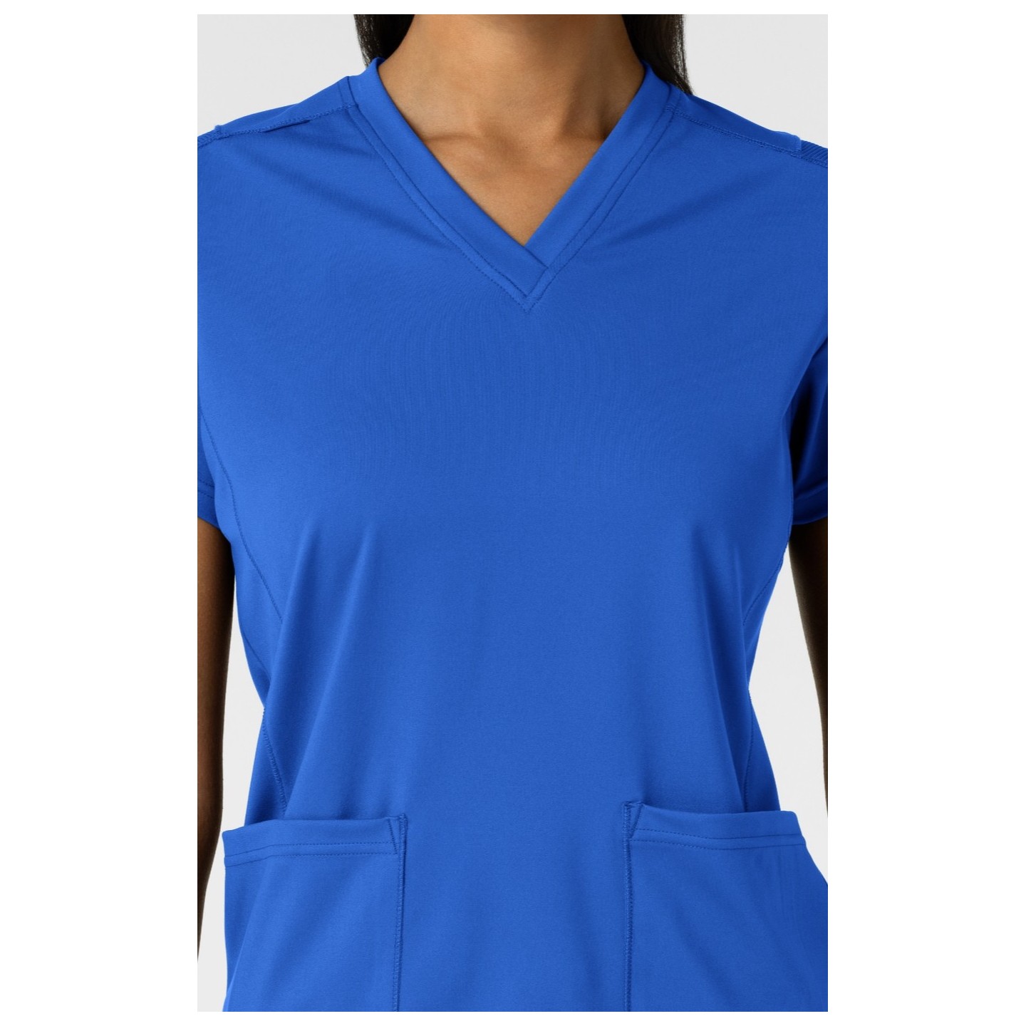 6559 Renew Knit Flex-n-Reach 2 Pocket V-Neck Top by WINK