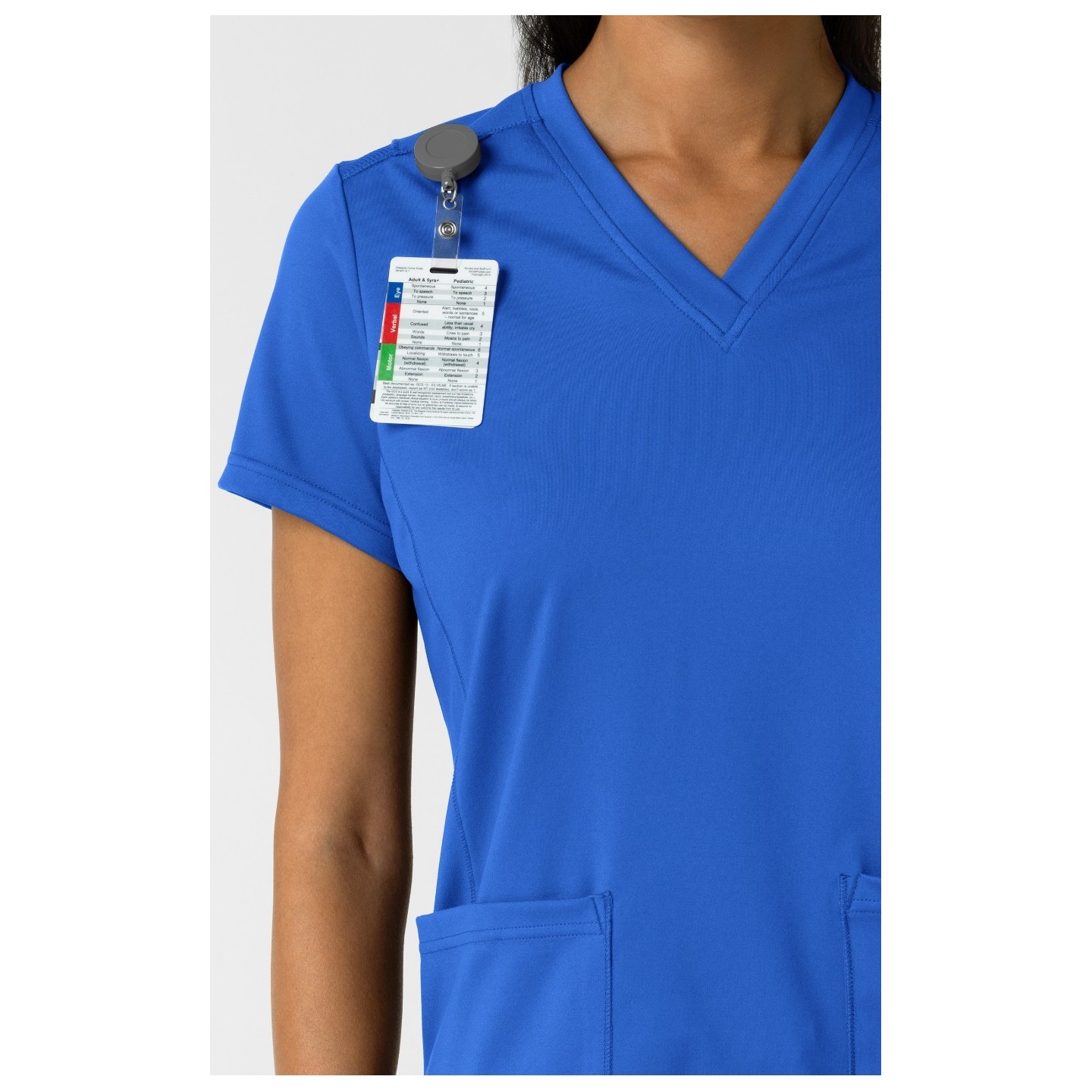 6559 Renew Knit Flex-n-Reach 2 Pocket V-Neck Top by WINK