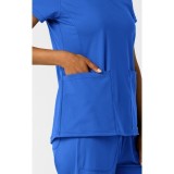 6559 Renew Knit Flex-n-Reach 2 Pocket V-Neck Top by WINK