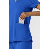 6559 Renew Knit Flex-n-Reach 2 Pocket V-Neck Top by WINK