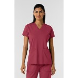 6559 Renew Knit Flex-n-Reach Haut à Col en V avec 2 Poches par WINK