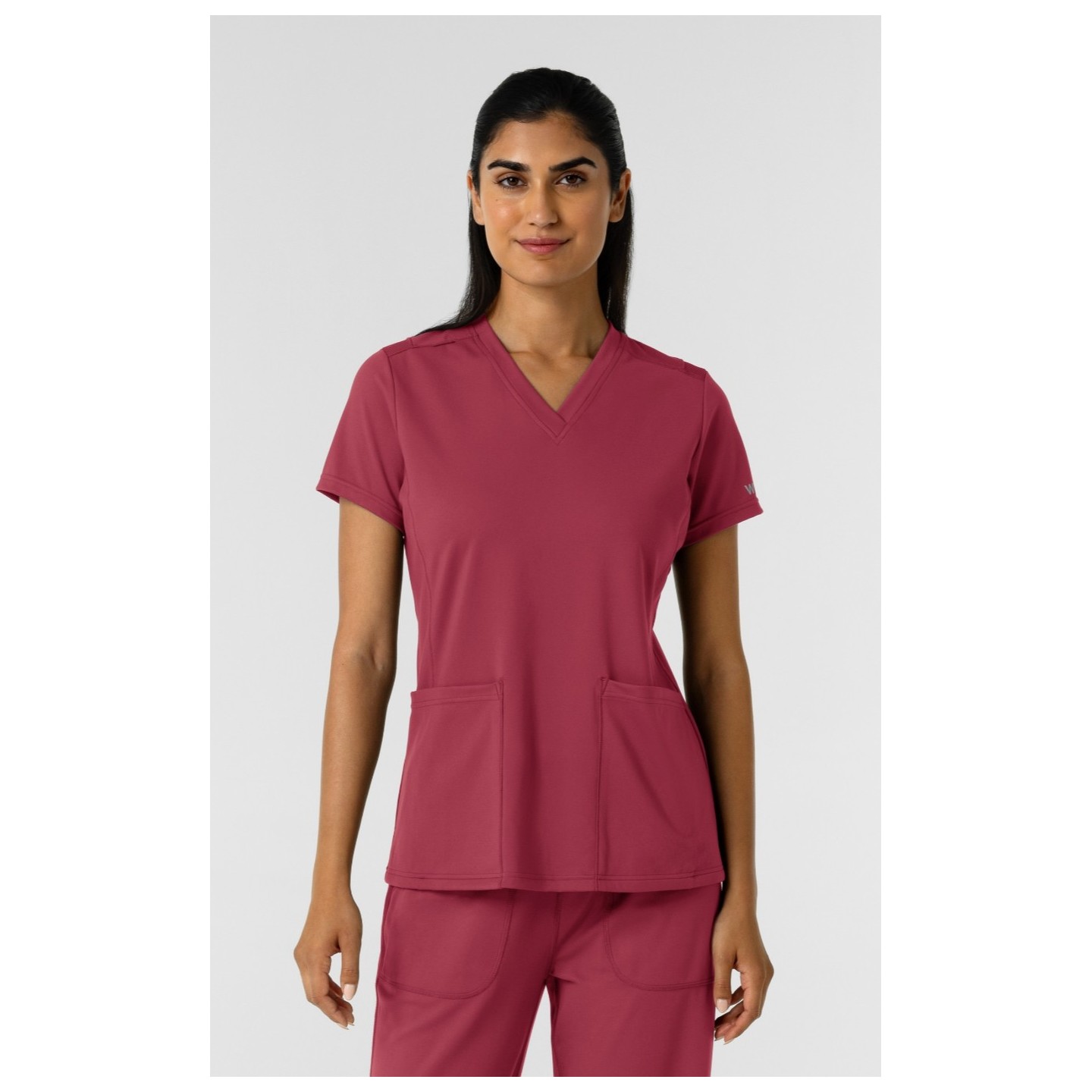 6559 Renew Knit Flex-n-Reach 2 Pocket V-Neck Top by WINK