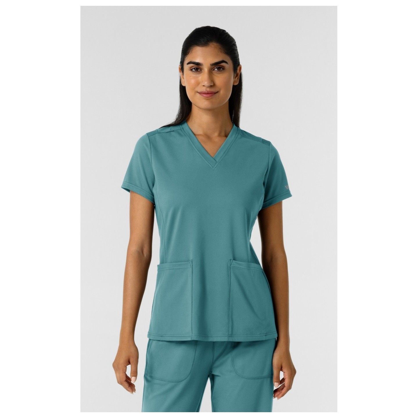 6559 Renew Knit Flex-n-Reach 2 Pocket V-Neck Top by WINK