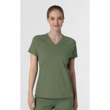 6259 RENEW Knit Flex-n-Reach V-Neck Raglan Top by WINK