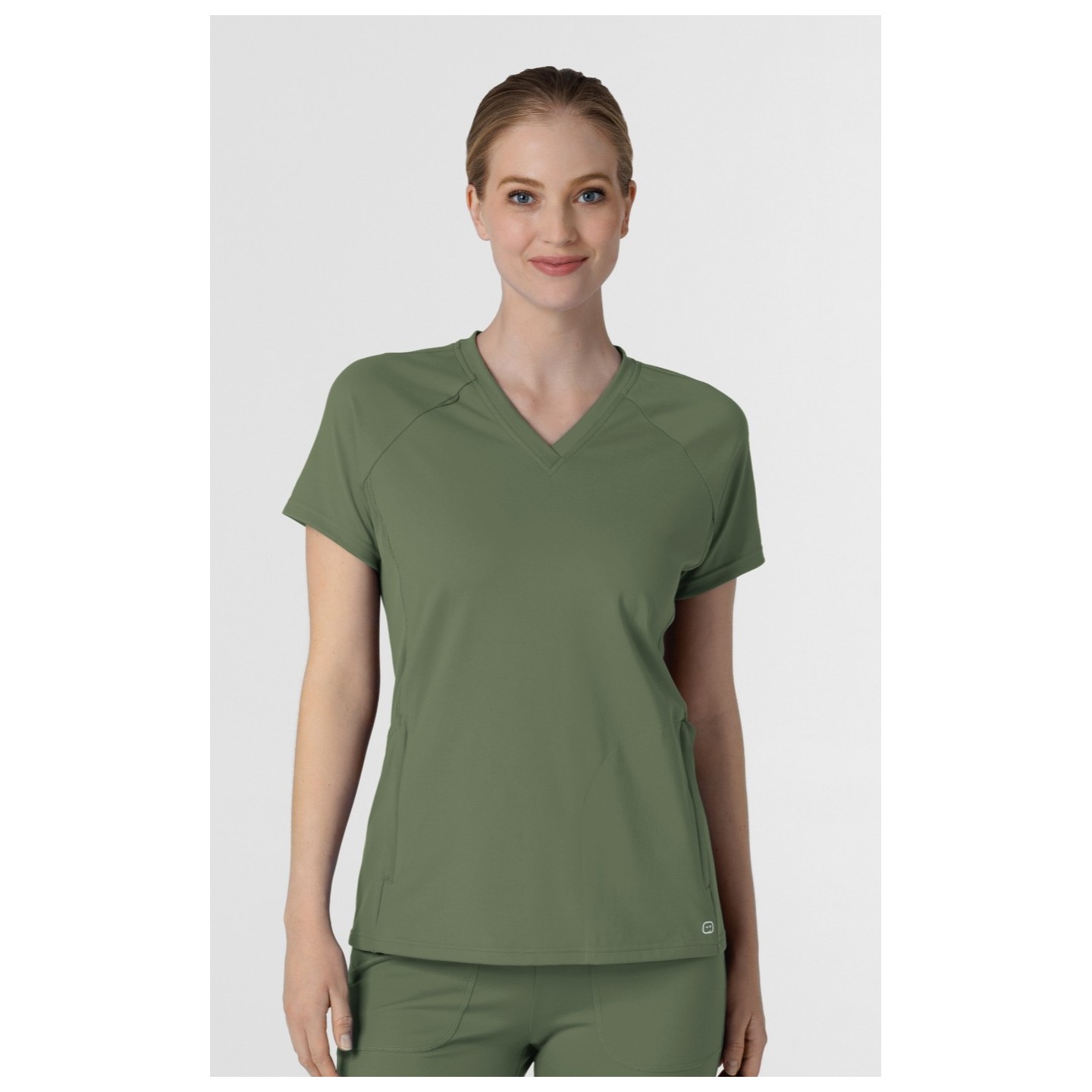 6259 RENEW Knit Flex-n-Reach V-Neck Raglan Top by WINK