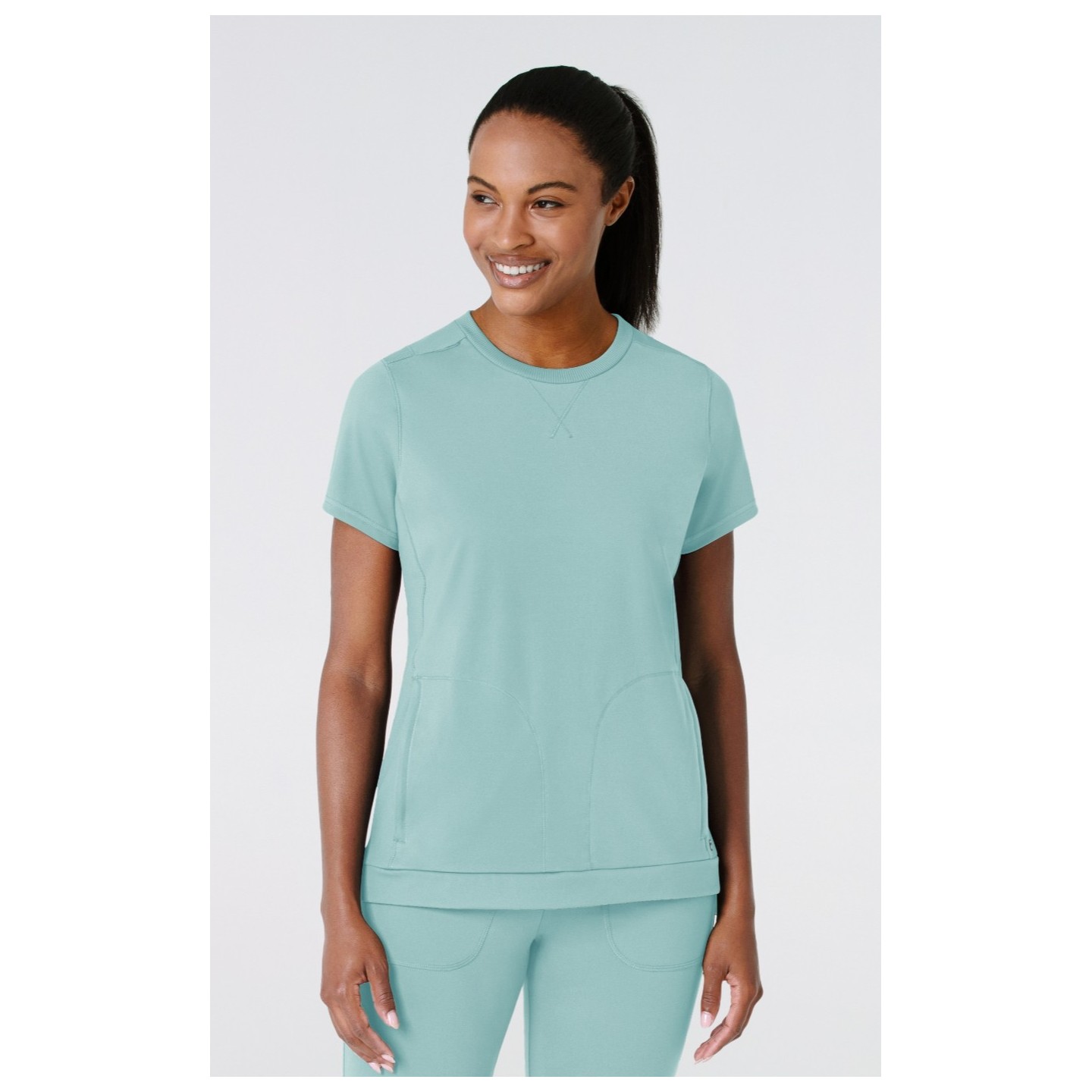 6359 RENEW Crew Neck Flex-n-Reach 2 Pocket Top by WINK