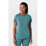 6359 RENEW Crew Neck Flex-n-Reach 2 Pocket Top by WINK