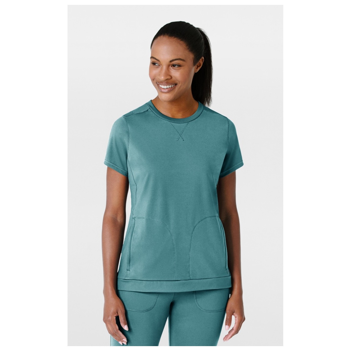 6359 RENEW Crew Neck Flex-n-Reach 2 Pocket Top by WINK