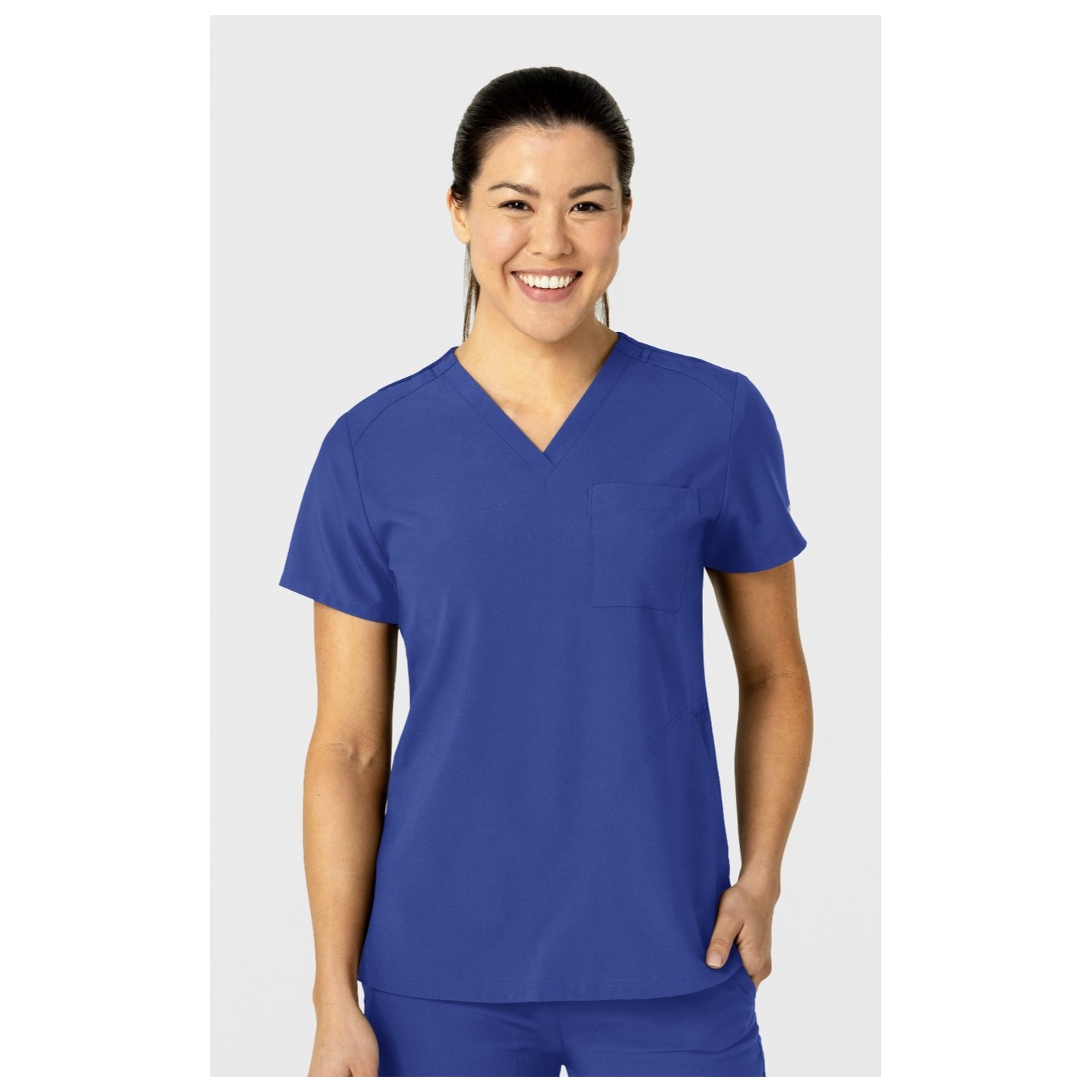 6045 W123 Women's Slim V-Neck Flex Top by Wink