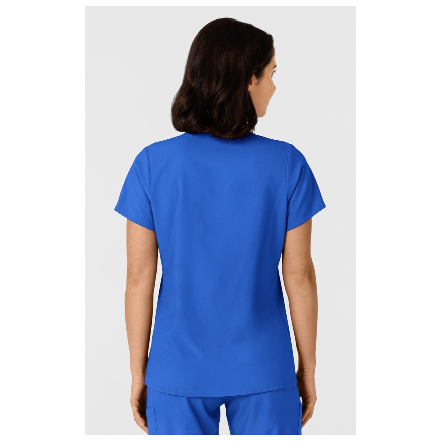 6145 W123 Flex-n-Reach Side Panel Curved V-Neck Top by WINK