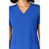 6145 W123 Flex-n-Reach Side Panel Curved V-Neck Top by WINK
