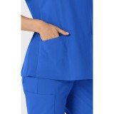 6145 W123 Flex-n-Reach Side Panel Curved V-Neck Top by WINK