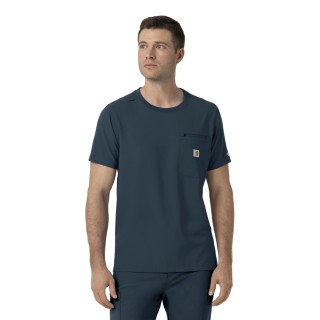 C16510 Carhartt Force Cross-Flex Men's Crew Neck Scrub Top