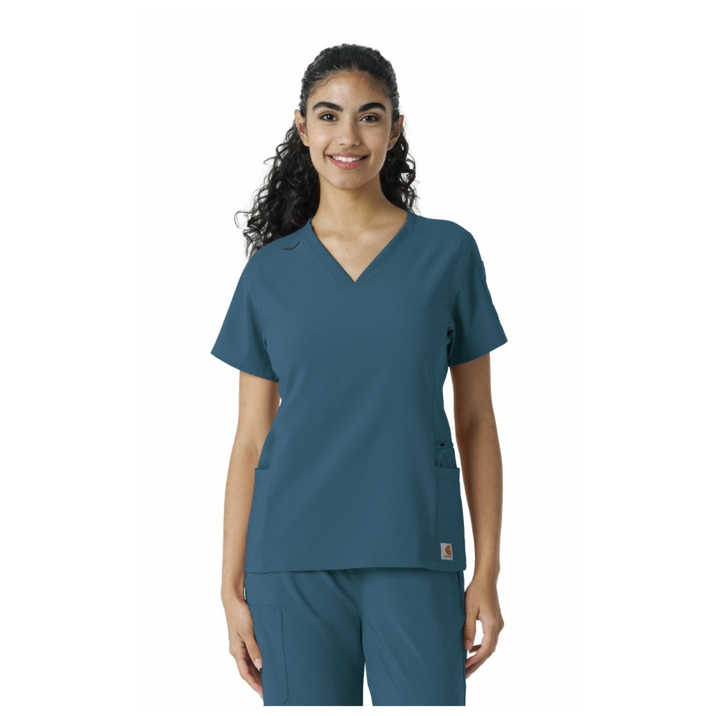 C13310 Carhartt Force Cross-Flex Knit Panel Scrub Top 
