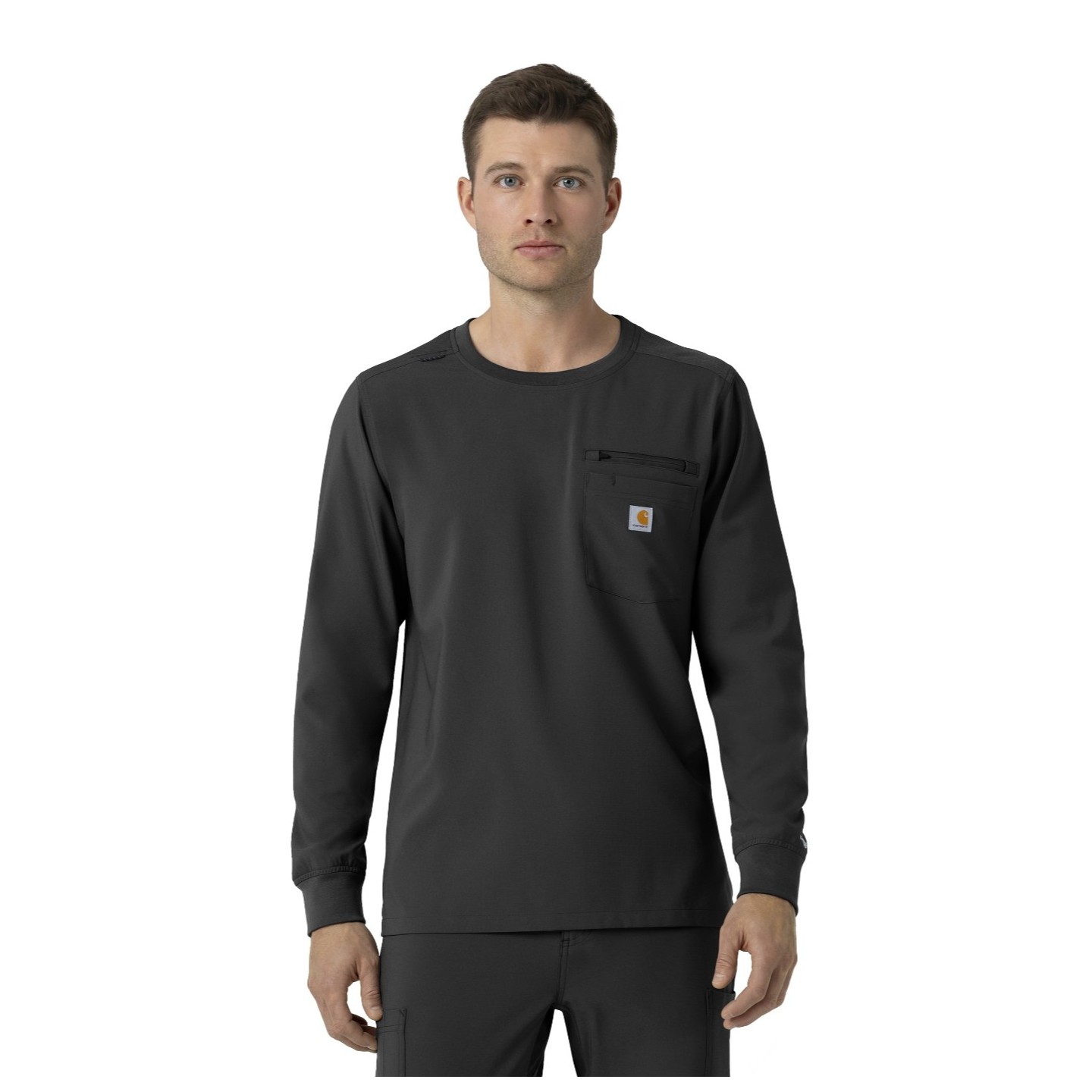 C16610 Carhartt Force Cross-Flex Men's Long Sleeve Scrub Top