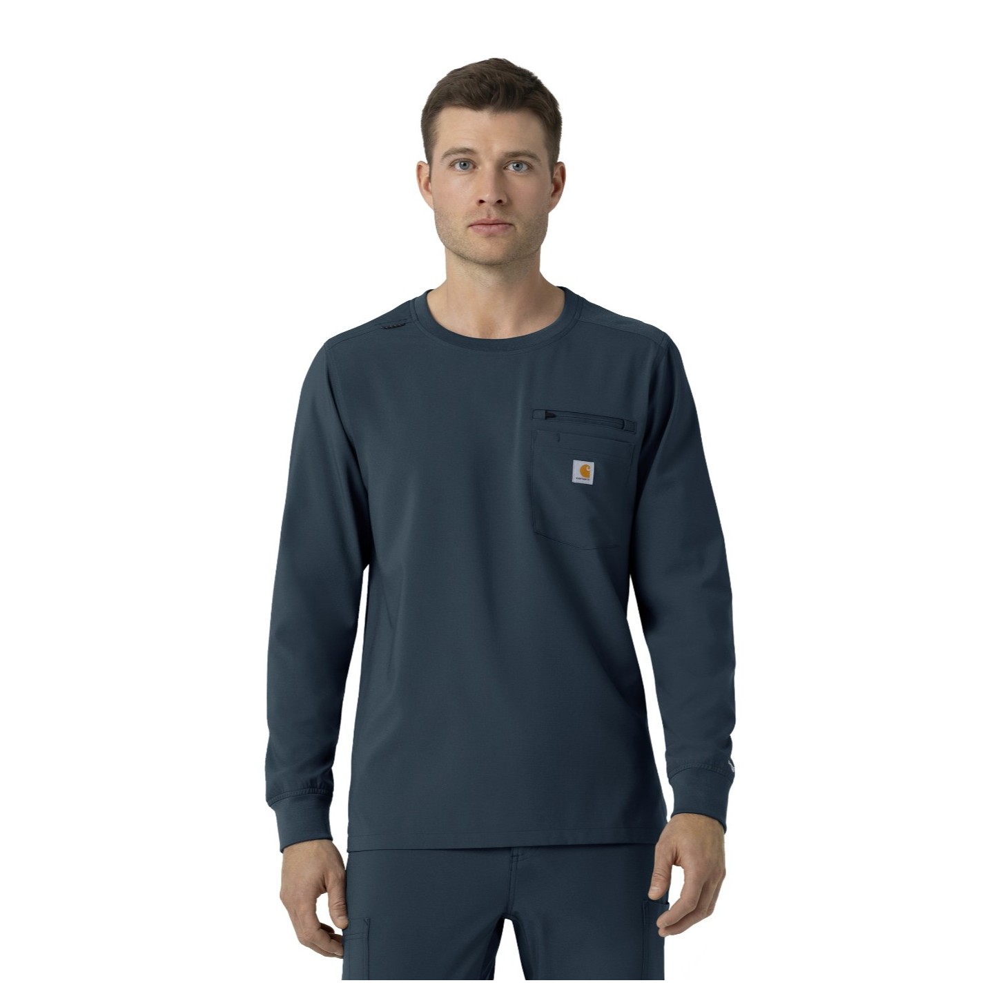 C16610 Carhartt Force Cross-Flex Men's Long Sleeve Scrub Top