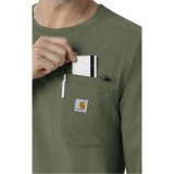 C16610 Carhartt Force Cross-Flex Men's Long Sleeve Scrub Top