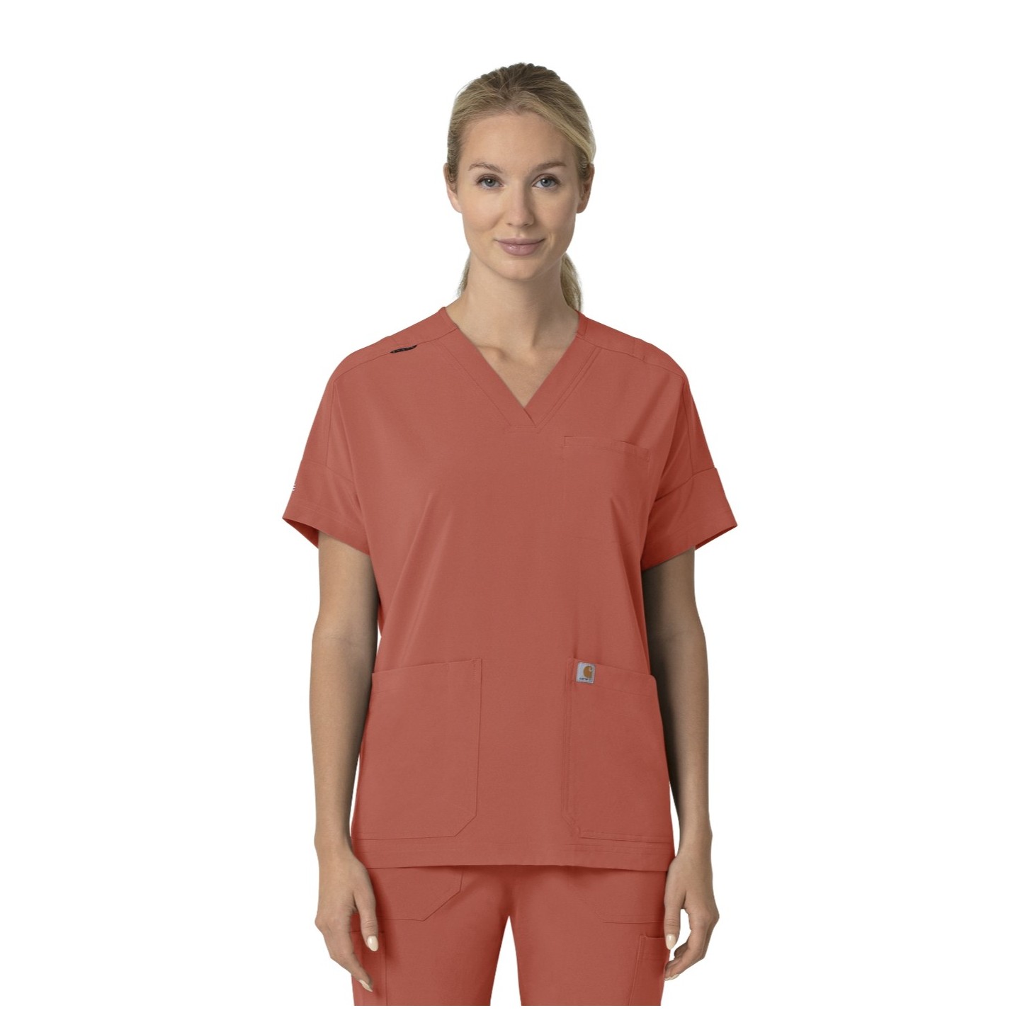 C13110 Carhartt Force Cross-Flex Women's Modern Oversized V-Neck Top