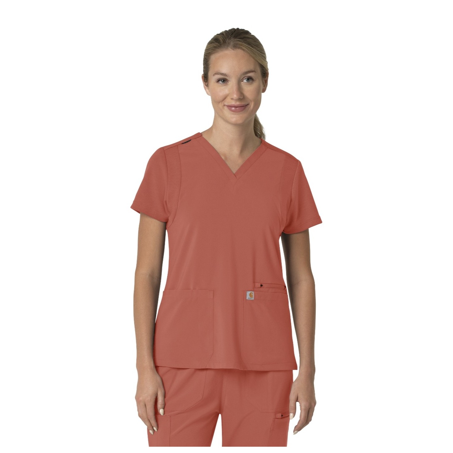 C13210 Carhartt Force Cross-Flex Flex Panel V-Neck Women's Top