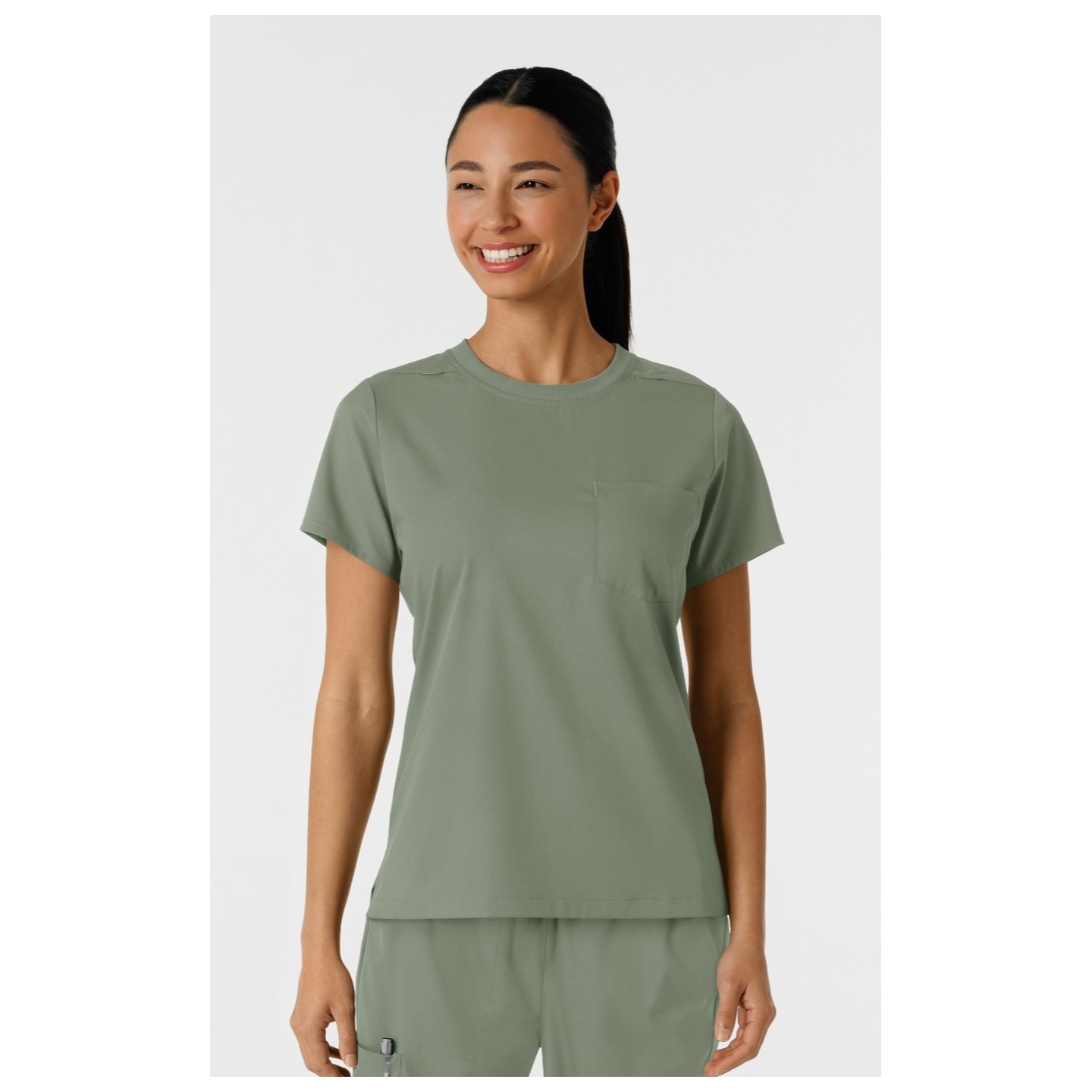 6451 Boundless Classic Women's Crew Neck Tee Scrub Top by WINK