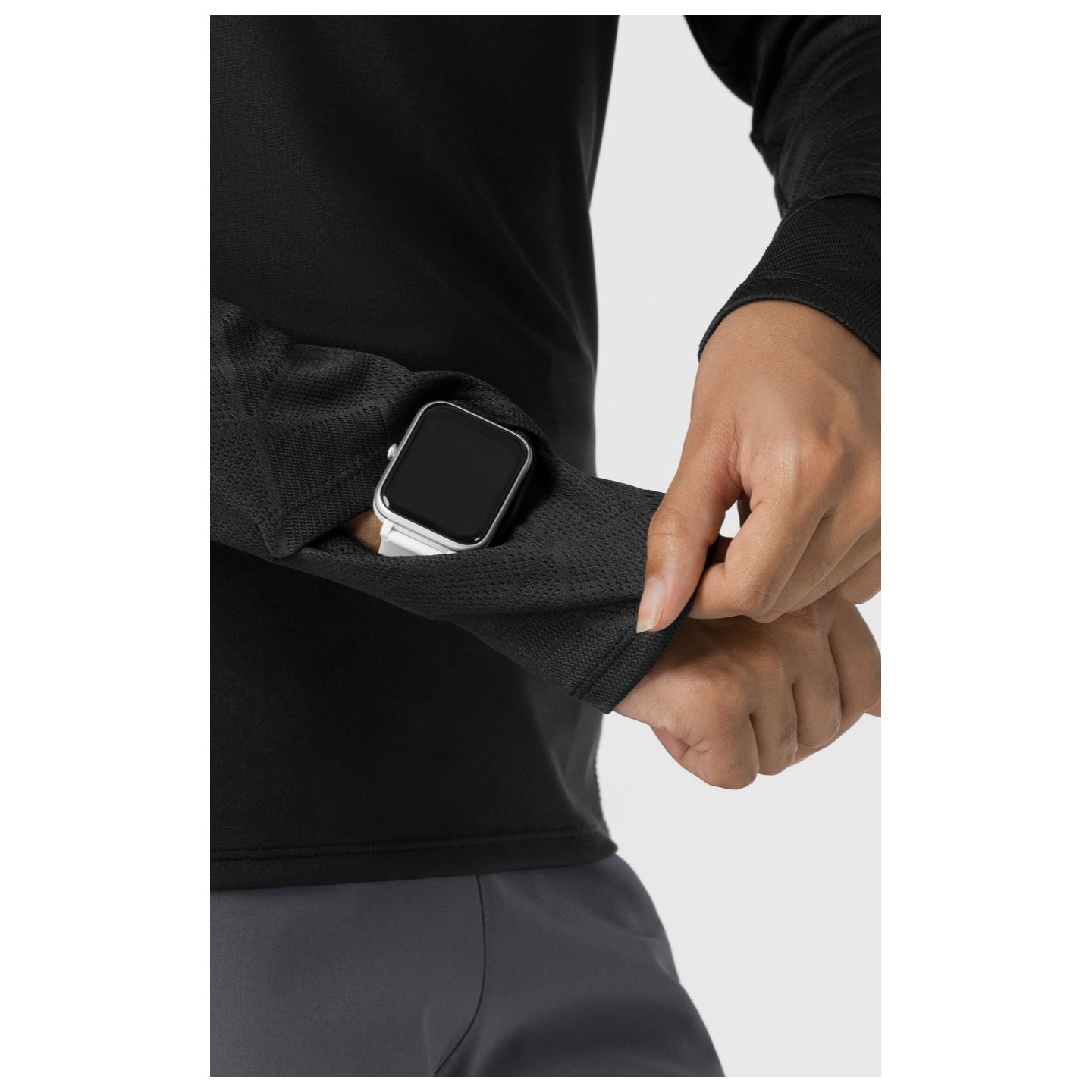 2149 Layers Engineered Long Sleeve Underscrub Top with Watch Windows by WINK