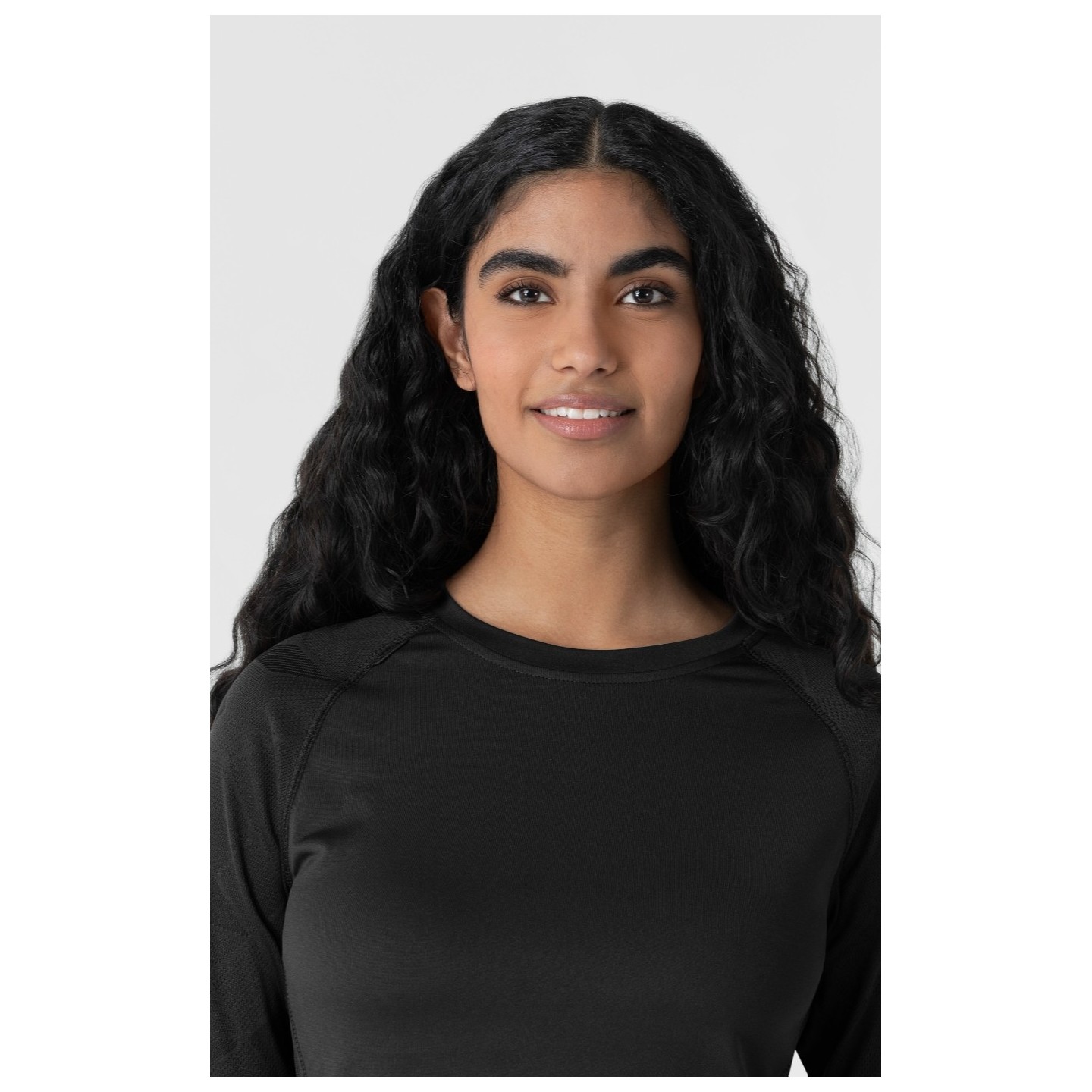 2149 Layers Engineered Long Sleeve Underscrub Top with Watch Windows by WINK