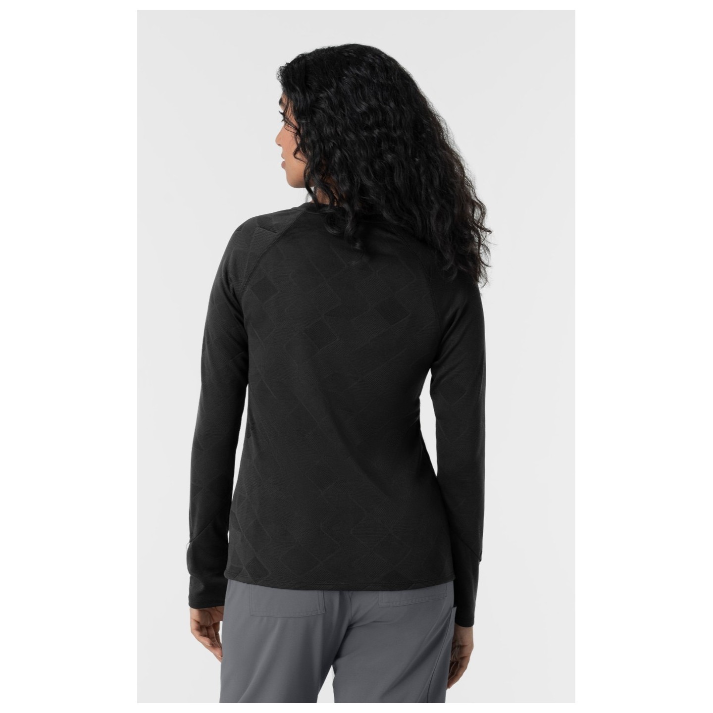 2149 Layers Engineered Long Sleeve Underscrub Top with Watch Windows by WINK