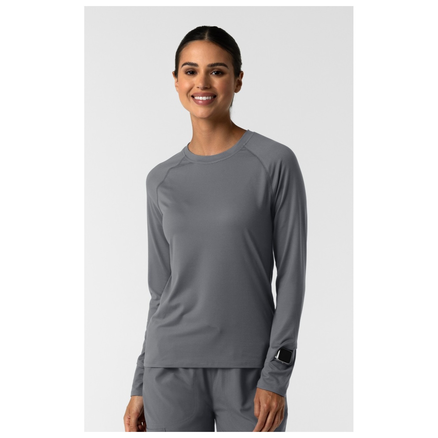 2139 Layers Long Sleeve Underscrub Top with Watch Windows by WINK