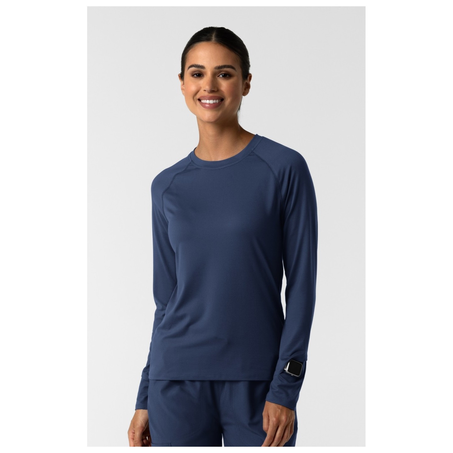 2139 Layers Long Sleeve Underscrub Top with Watch Windows by WINK