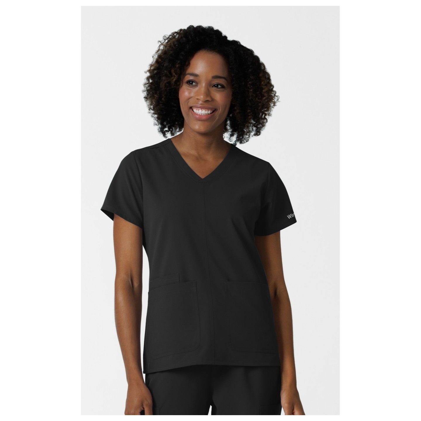 6180 Nürtur Front Seam V-Neck Top by WINK