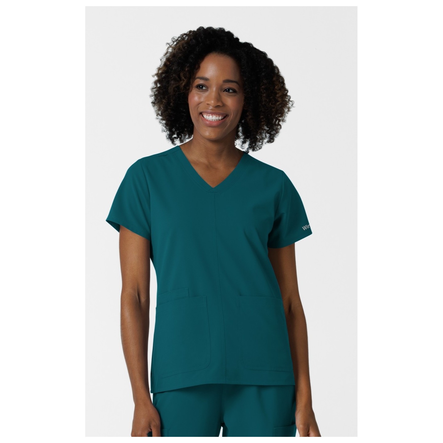 6180 Nürtur Front Seam V-Neck Top by WINK