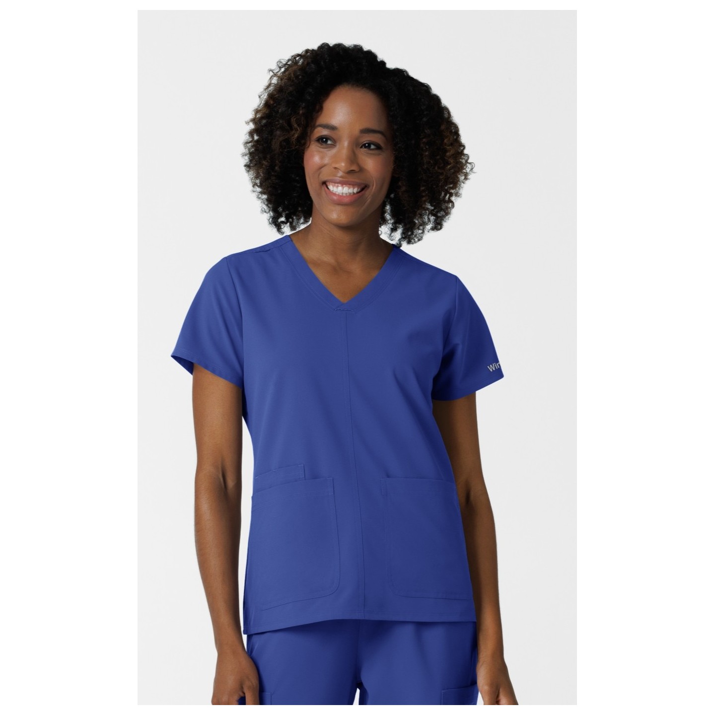 6180 Nürtur Front Seam V-Neck Top by WINK