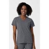 6180 Nürtur Front Seam V-Neck Top by WINK