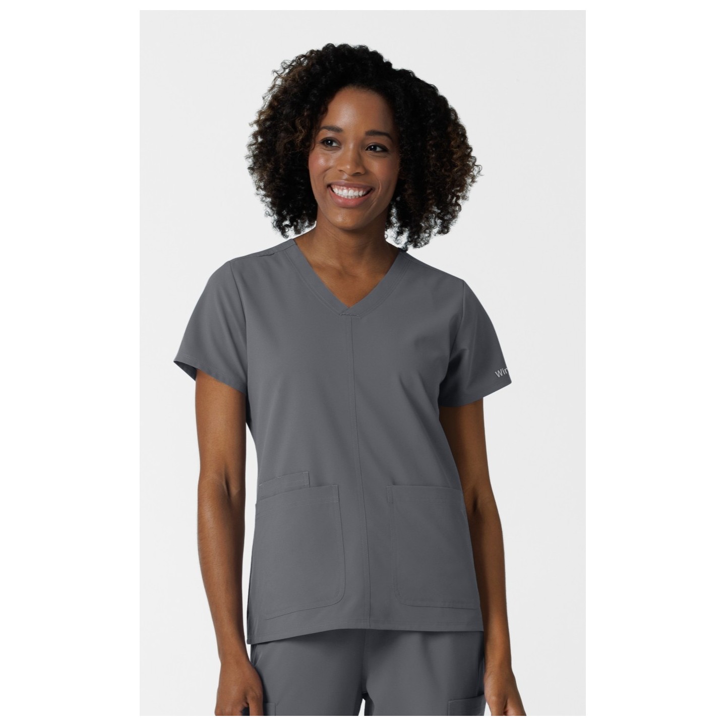 6180 Nürtur Front Seam V-Neck Top by WINK