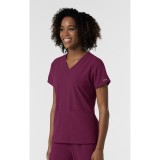 6180 Nürtur Front Seam V-Neck Top by WINK