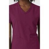 6180 Nürtur Front Seam V-Neck Top by WINK