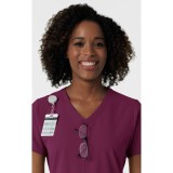 6180 Nürtur Front Seam V-Neck Top by WINK