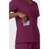 6180 Nürtur Front Seam V-Neck Top by WINK