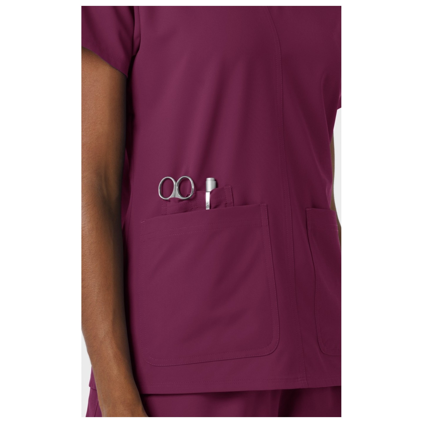 6180 Nürtur Front Seam V-Neck Top by WINK