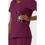 6180 Nürtur Front Seam V-Neck Top by WINK