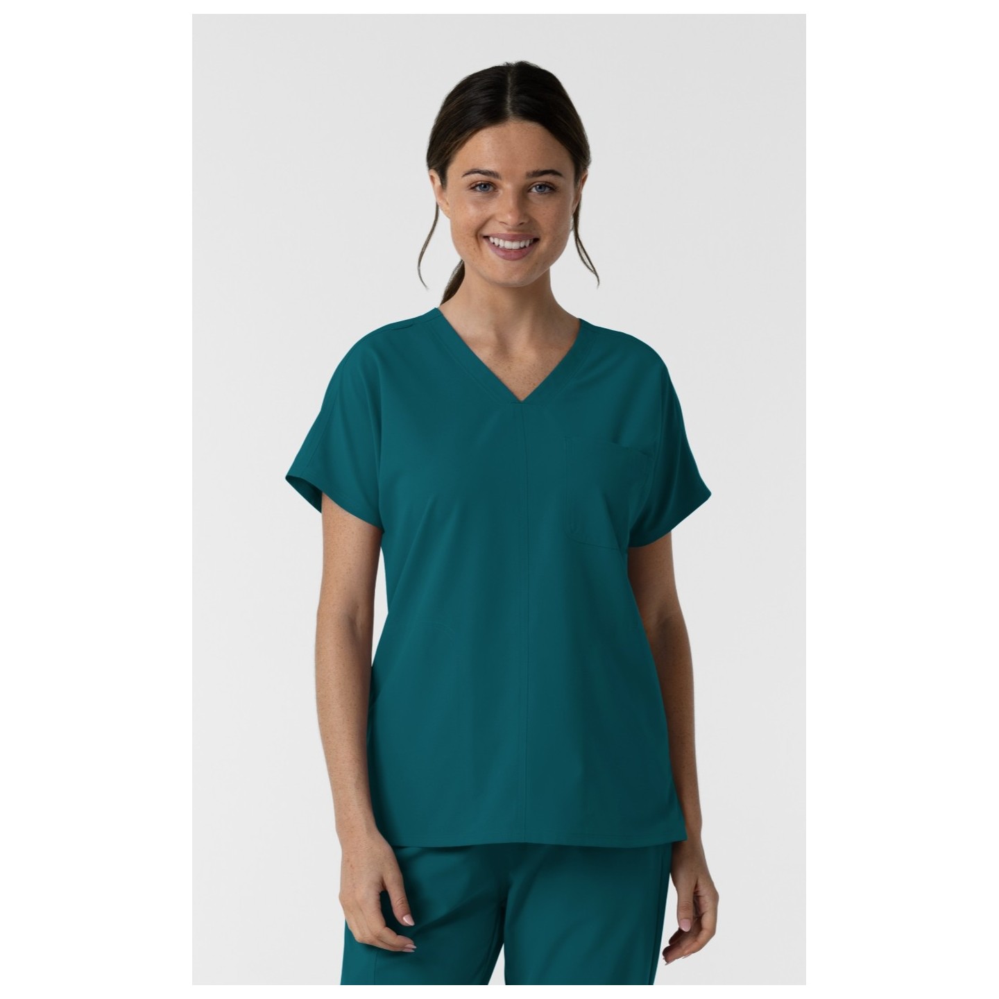 6280 Nürtur Tunique à Col en V avec Coutures Stylisées