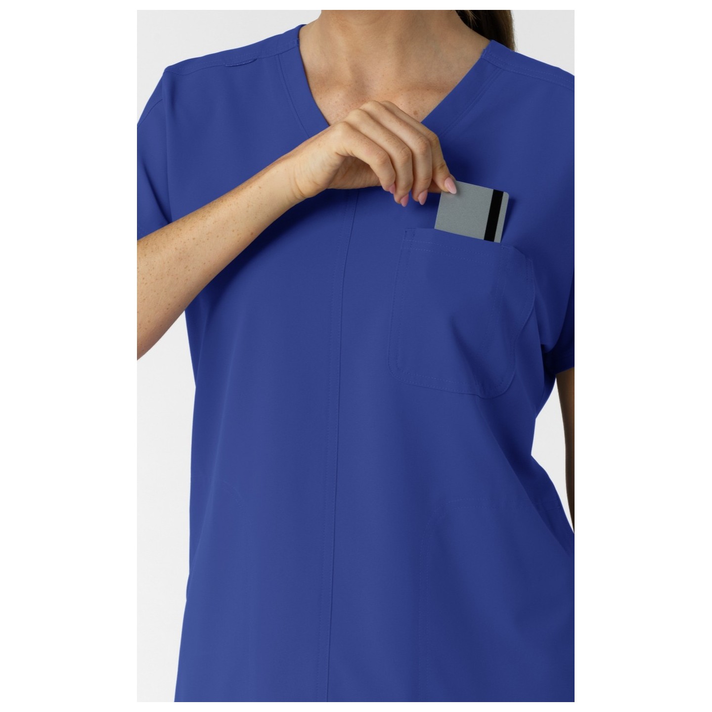 6280 Nürtur Tunique à Col en V avec Coutures Stylisées