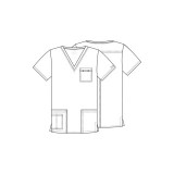 4725 Workwear Core Stretch Unisex V-Neck 4 Pocket Top by Cherokee