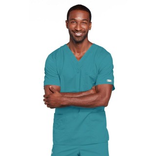 4725 Workwear Core Stretch Unisex V-Neck 4 Pocket Top by Cherokee