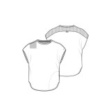 MC703 AMP Haut Missy avec Manches Dolman Pliable par Med Couture