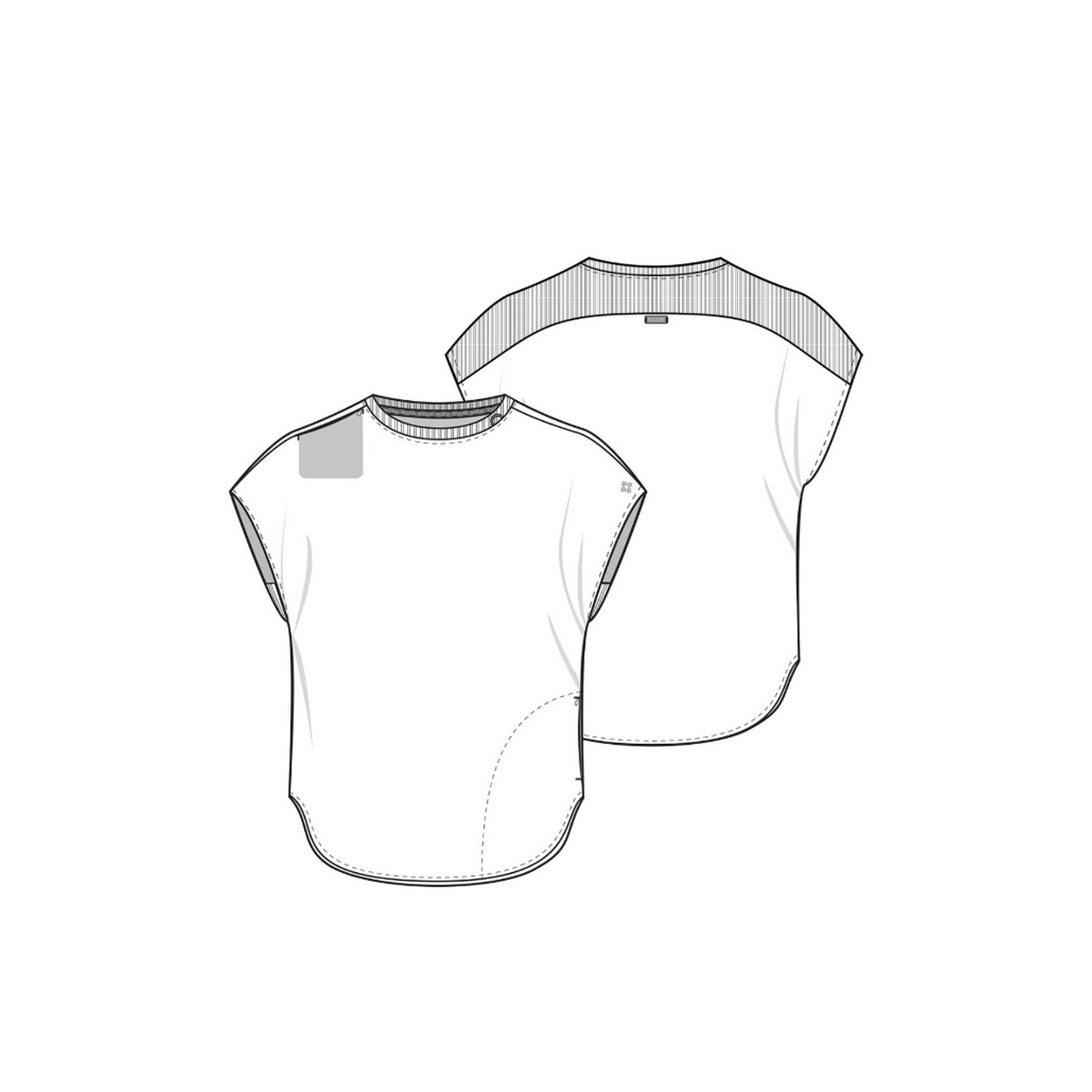 MC703 AMP Missy Dolman Sleeve Tuckable Top by Med Couture