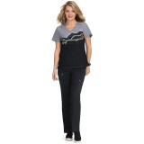 370PLM koi Lite Reform V-Neck Print Top - Agate Geode